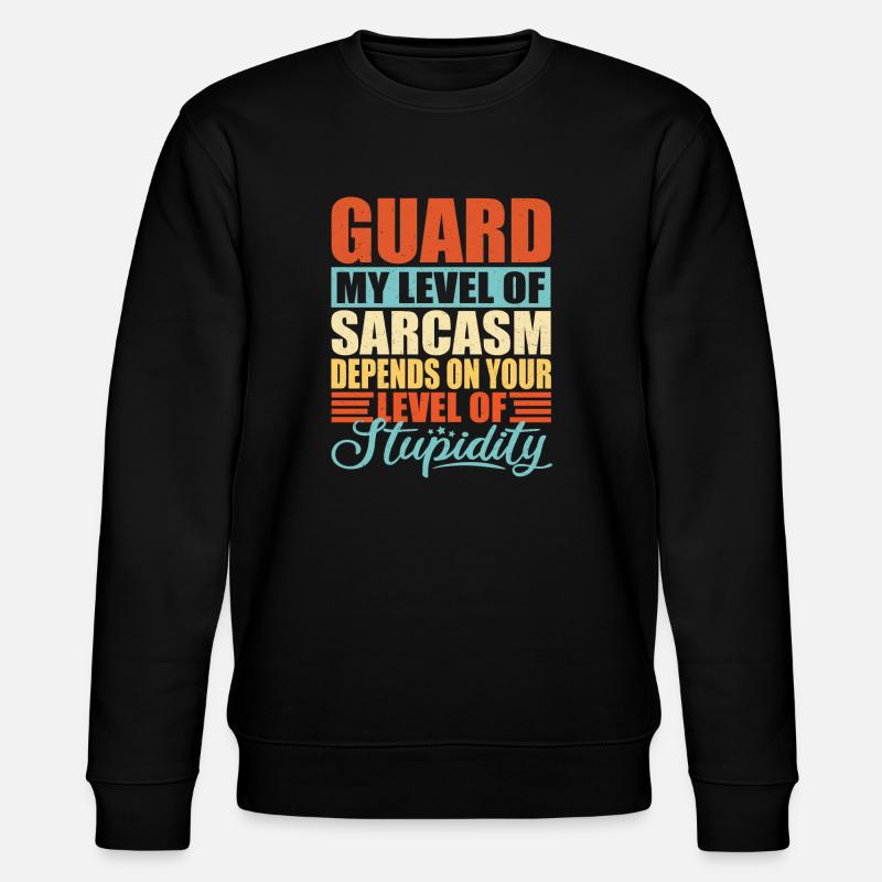 Wachmann Wächter Security Guard Geschenk - Stanley/Stella Unisex Bio-Sweatshirt CHANGER  - Schwarz