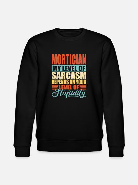 Undertaker Gravedigger Mortician profession - Stanley/Stella CHANGER Unisex Organic Sweatshirt - black