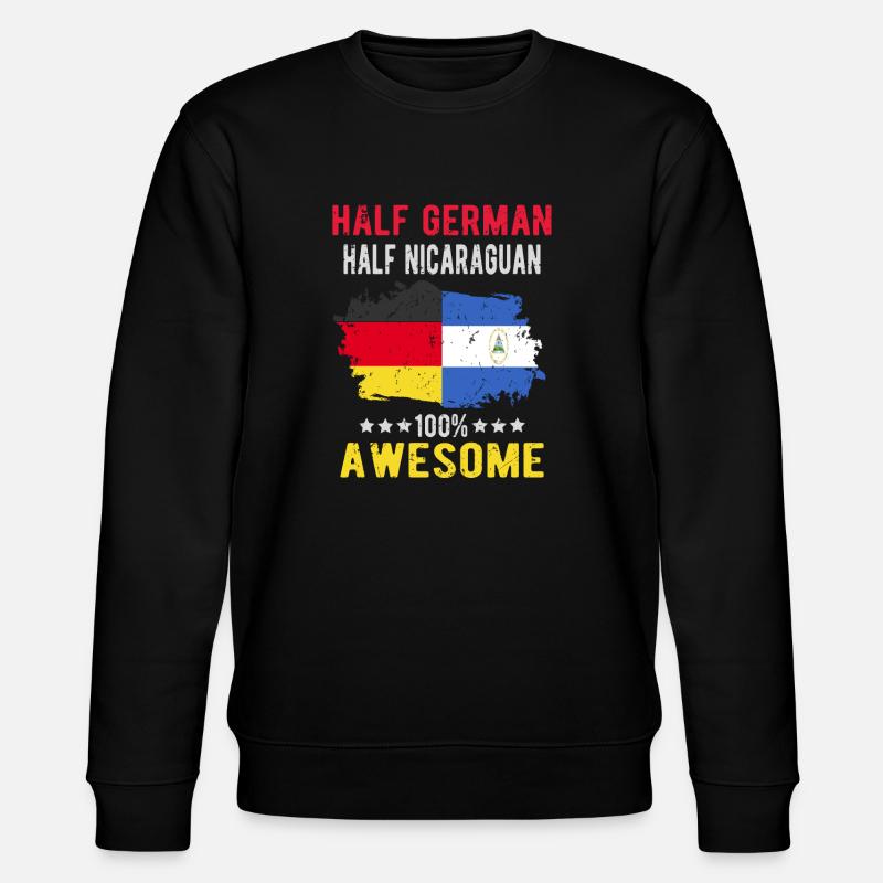 Half German half Nicaraguans - Stanley/Stella CHANGER Unisex Organic Sweatshirt - black