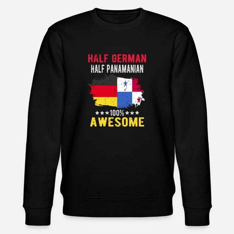 Half German half Panamania - Stanley/Stella CHANGER Unisex Organic Sweatshirt - black