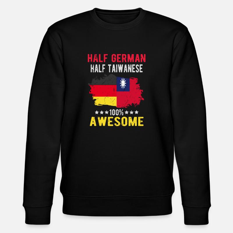 Half German half Taiwanese - Stanley/Stella CHANGER Unisex Organic Sweatshirt - black