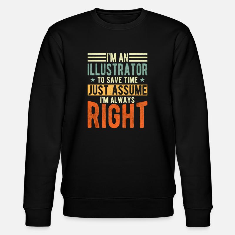 Illustrator - Stanley/Stella Unisex Bio-Sweatshirt CHANGER  - Schwarz