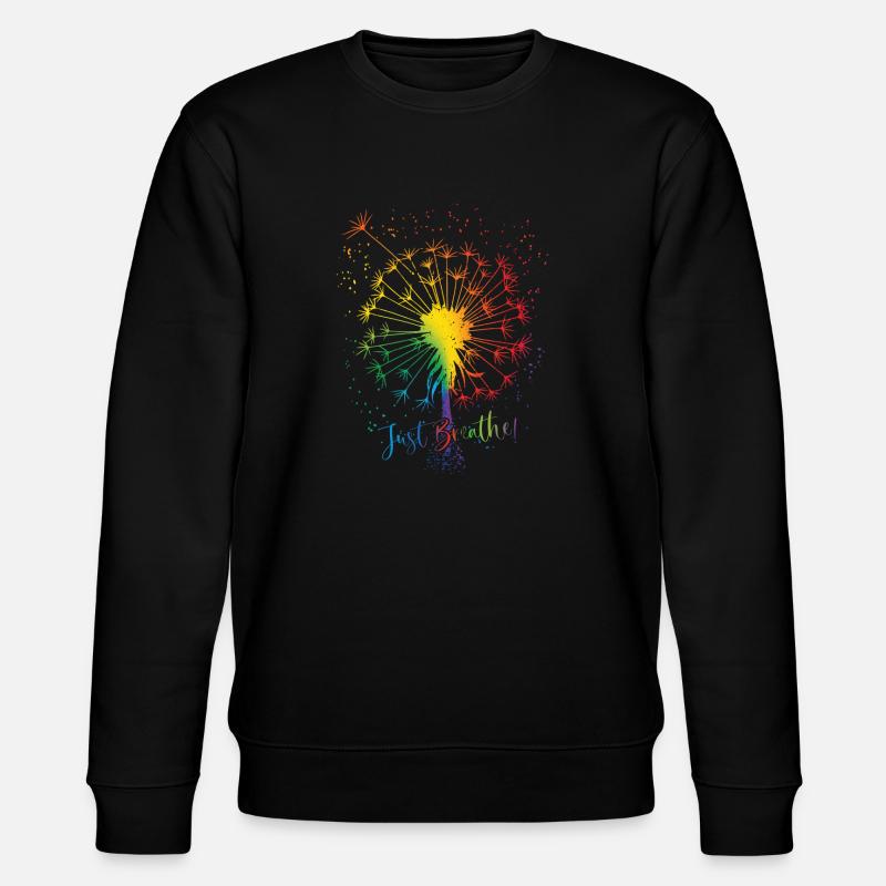 Just Dandelion Rainbow LBGT Sarcasm - Stanley/Stella CHANGER Unisex Organic Sweatshirt - black