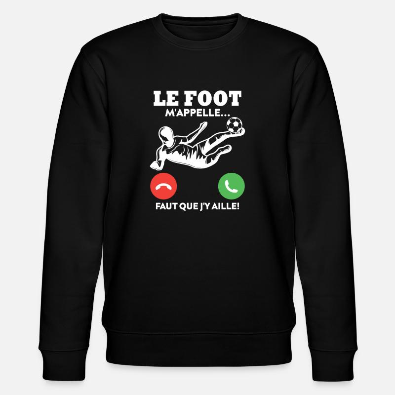 Le foot m'appelle - Sweat bio CHANGER Stanley/Stella Unisexe - noir