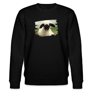 freches Lämmchen - Stanley/Stella Unisex Bio-Sweatshirt CHANGER  - Schwarz - Vorne - Nik (191cm) & Marisol (170cm)