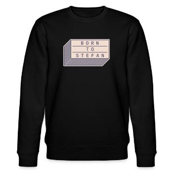 Men's Stefan Saying Funny Birthday First Name - Stanley/Stella CHANGER Unisex Organic Sweatshirt - black - Front - Nik (191cm) & Marisol (170cm)