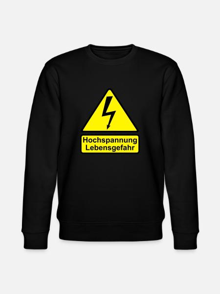 Schild Hochspannung Lebensgefahr - Stanley/Stella Unisex Bio-Sweatshirt CHANGER - Schwarz