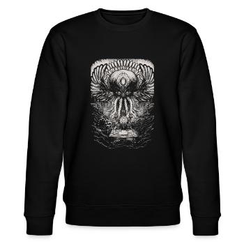 Cthulhu Rising - Stanley/Stella CHANGER Unisex Organic Sweatshirt - black - Front - Nik (191cm) & Marisol (170cm)