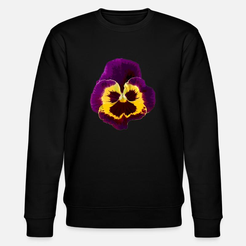 Stiefmütterchen / Veilchen - Stanley/Stella Unisex Bio-Sweatshirt CHANGER  - Schwarz