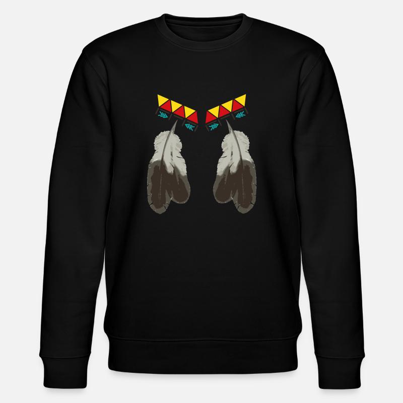 indianische ornamente - Stanley/Stella Unisex Bio-Sweatshirt CHANGER  - Schwarz