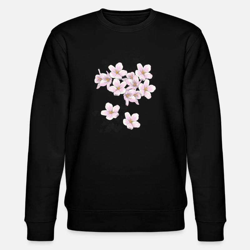 Kirschblüten - Stanley/Stella Unisex Bio-Sweatshirt CHANGER  - Schwarz