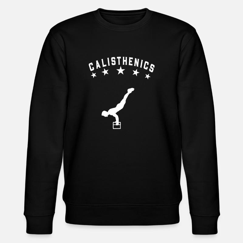 Calisthenics Street Workout Planche Pull-ups Dips - Stanley/Stella CHANGER Unisex Organic Sweatshirt - black