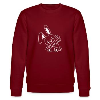 Rabbit - Stanley/Stella CHANGER Unisex Organic Sweatshirt - burgundy - Front - Nik (191cm) & Marisol (170cm)