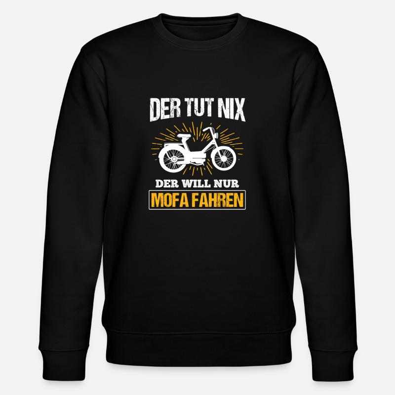 Moped Mofa Geschenk - Stanley/Stella Unisex Bio-Sweatshirt CHANGER  - Schwarz