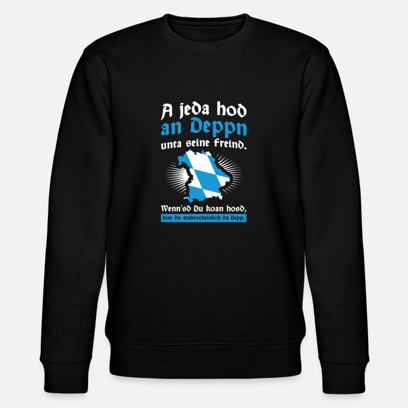 Bayern Dahoam Boarisch - Stanley/Stella Unisex Bio-Sweatshirt CHANGER - Schwarz