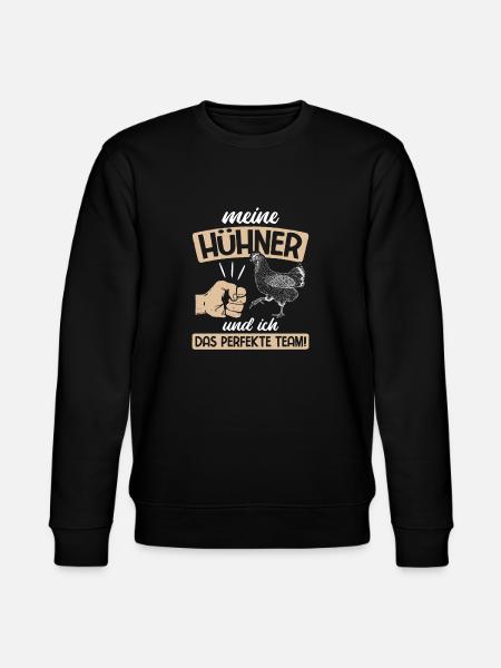 Hühner Hahn - Stanley/Stella Unisex Bio-Sweatshirt CHANGER  - Schwarz