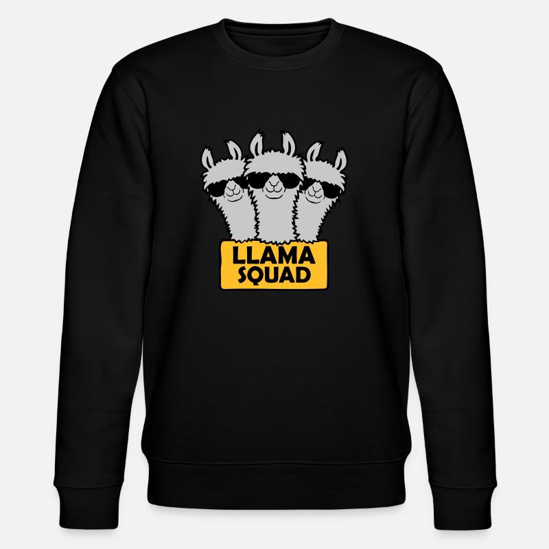 Llama Squad Team Design - Stanley/Stella CHANGER Unisex Organic Sweatshirt - black