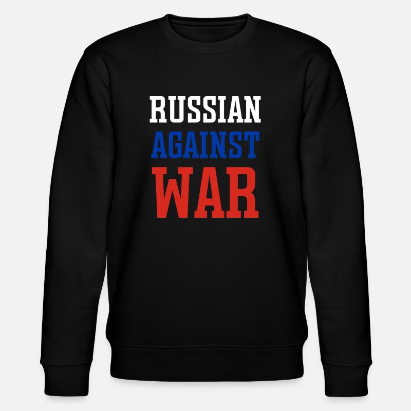 Russian against war - Stanley/Stella Unisex Bio-Sweatshirt CHANGER  - Schwarz
