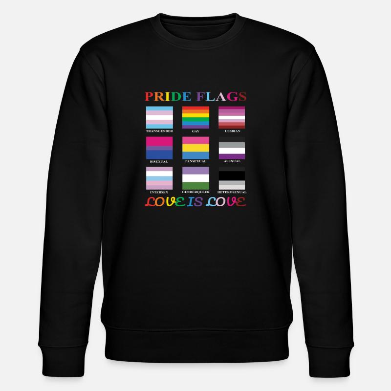 Pride Flags - Stanley/Stella CHANGER Unisex Organic Sweatshirt - black