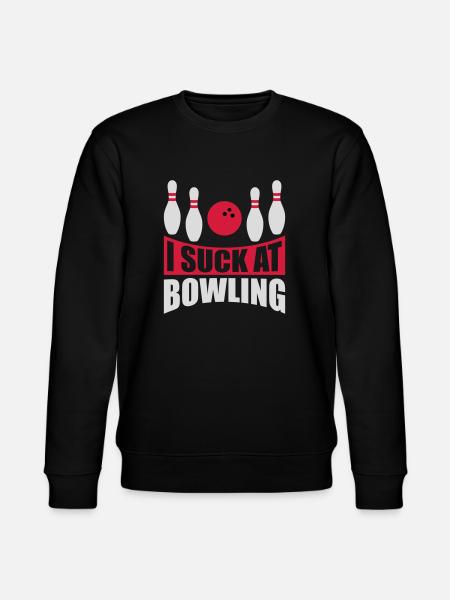 I suck at bowling - Stanley/Stella CHANGER Unisex Organic Sweatshirt - black