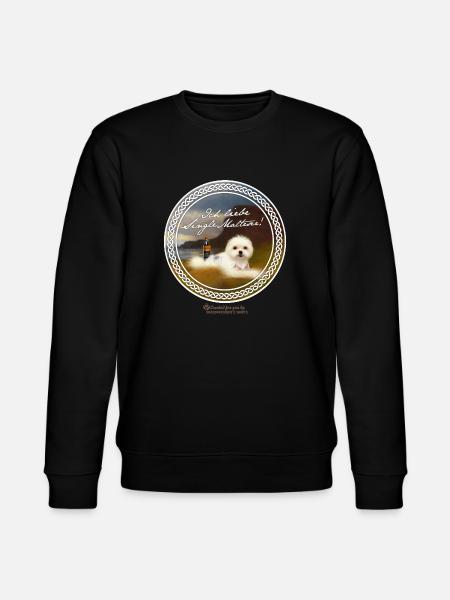 Whisky Saying Single Maltese - Stanley/Stella CHANGER Unisex Organic Sweatshirt - black