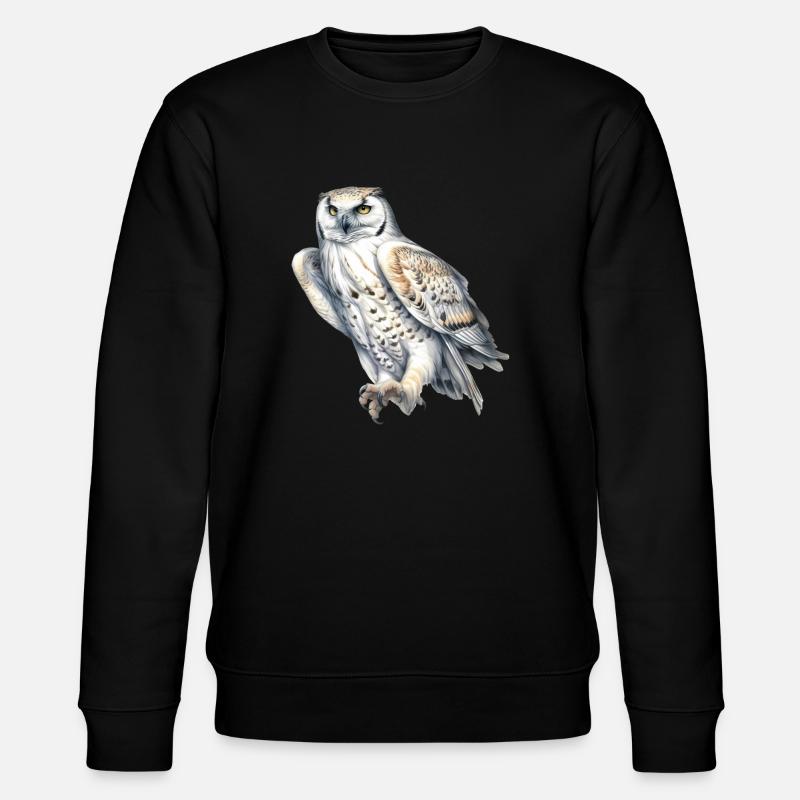 SnowyOwl 05 - Stanley/Stella Unisex Bio-Sweatshirt CHANGER  - Schwarz