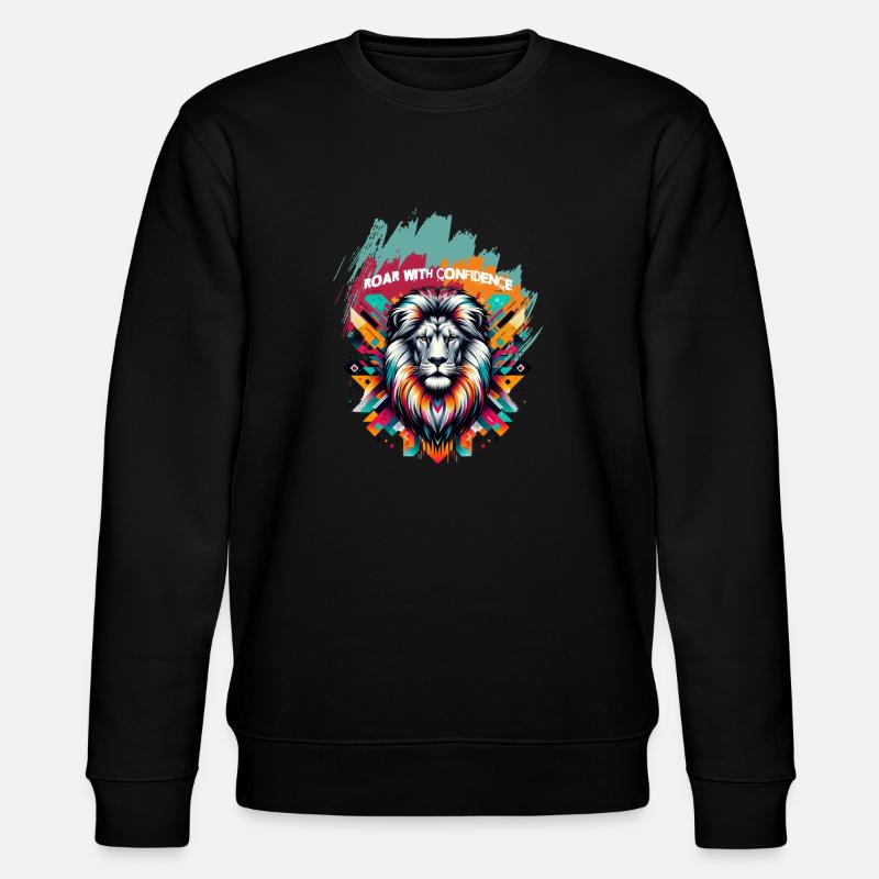 ROAR WITH CONFIDENCE - Stanley/Stella Unisex Bio-Sweatshirt CHANGER  - Schwarz