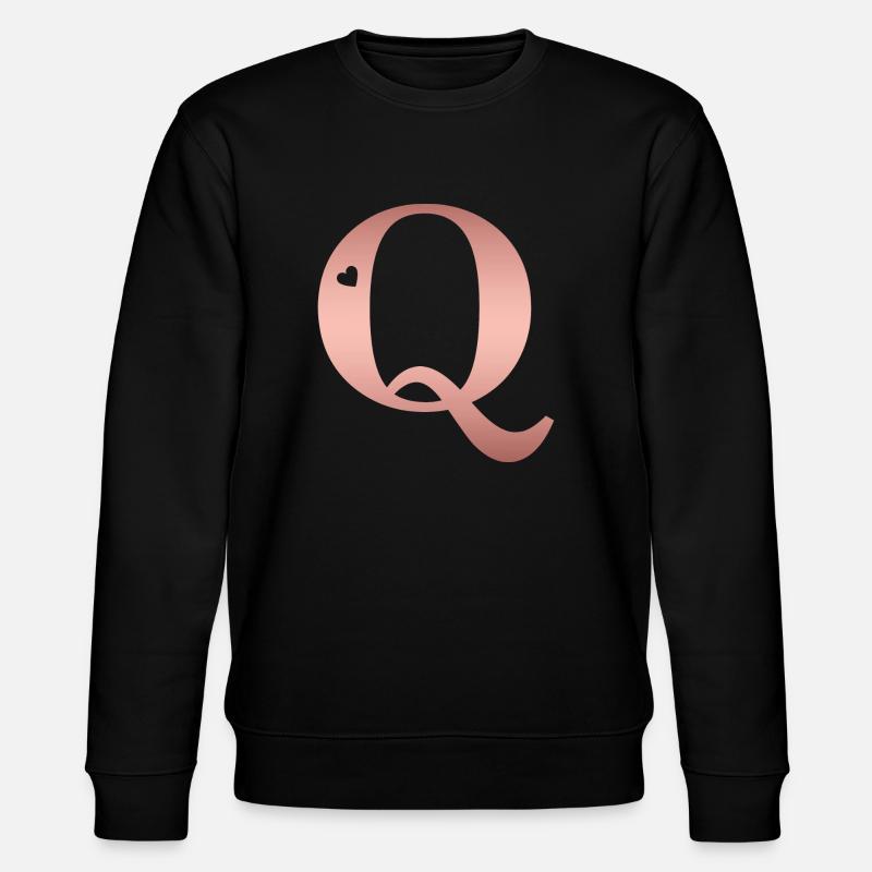 lettre Q rose gold - Sweat bio CHANGER Stanley/Stella Unisexe - noir