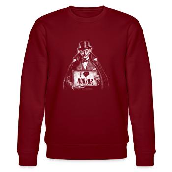 Comte Dracula J’aime Horreur Sarcastique - Sweat bio CHANGER Stanley/Stella Unisexe - bordeaux - Devant - Nik (191cm) & Marisol (170cm)