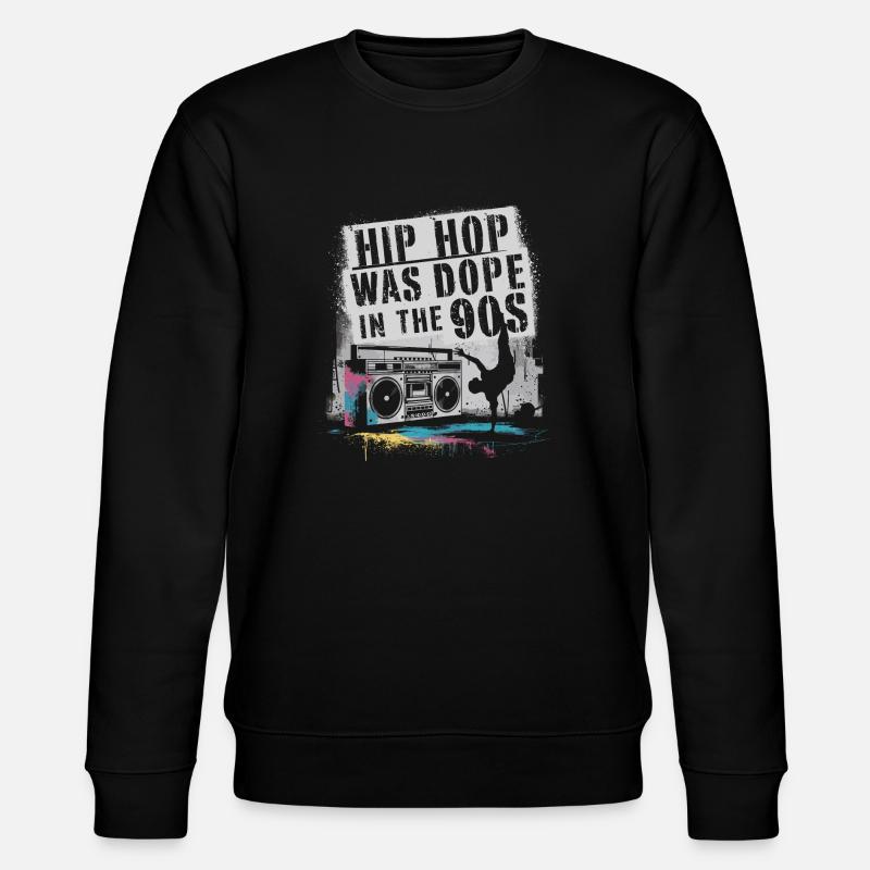 Nostalgie pur – 90s Hip-Hop Klassiker - Stanley/Stella Unisex Bio-Sweatshirt CHANGER  - Schwarz