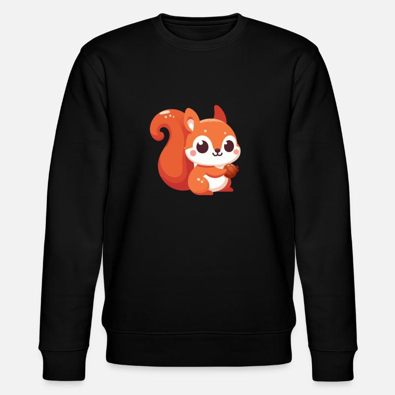 Chibi Squirrel Kawaii - Stanley/Stella CHANGER Unisex Organic Sweatshirt - black