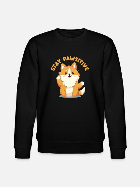 Stay Pawsitive - Stanley/Stella CHANGER Unisex Organic Sweatshirt - black
