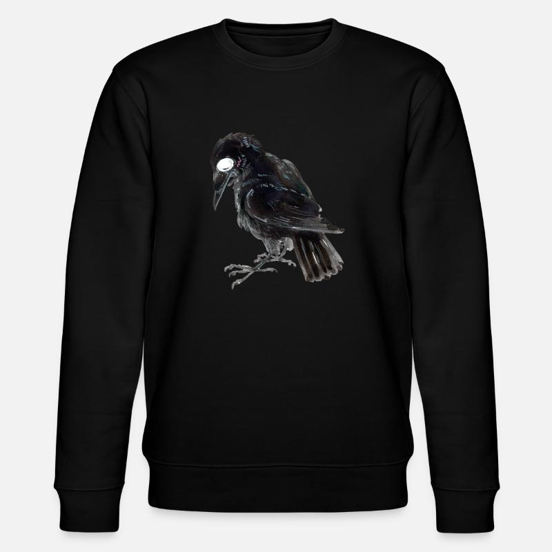Rabenkrähe 3 - Stanley/Stella Unisex Bio-Sweatshirt CHANGER  - Schwarz