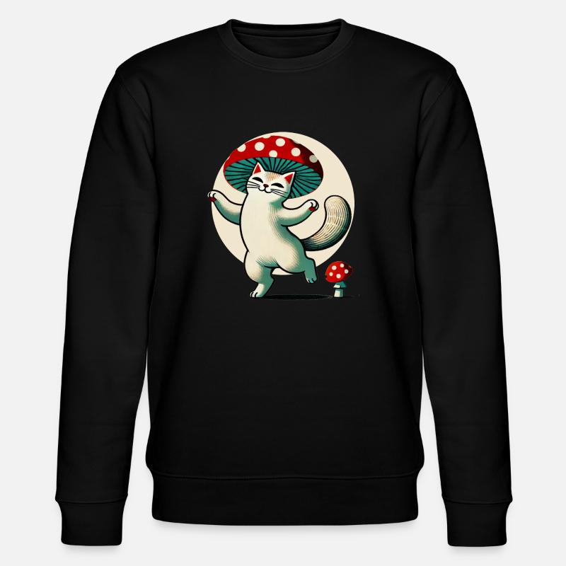 Champignon Kitty Cat - Sweat bio CHANGER Stanley/Stella Unisexe - noir