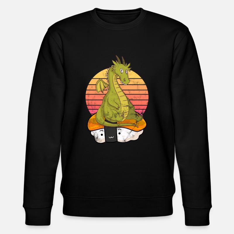 Sushi Dragon - Stanley/Stella CHANGER Unisex Organic Sweatshirt - black