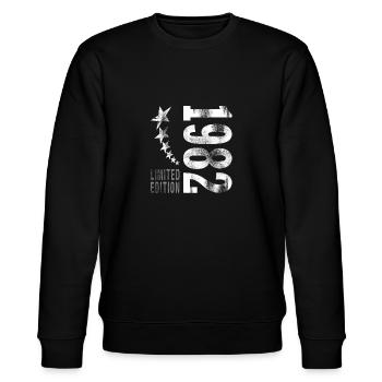 1982 born - Stanley/Stella CHANGER Unisex Organic Sweatshirt - black - Front - Nik (191cm) & Marisol (170cm)