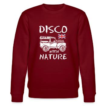 Disco with Nature Landy - Stanley/Stella Unisex Bio-Sweatshirt CHANGER  - Burgunderrot - Vorne - Nik (191cm) & Marisol (170cm)