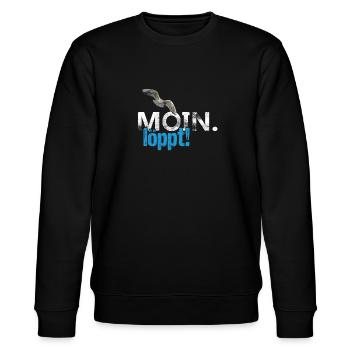 moin - Stanley/Stella Unisex Bio-Sweatshirt CHANGER  - Schwarz - Vorne - Nik (191cm) & Marisol (170cm)