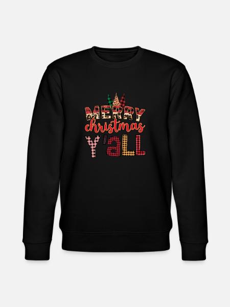 Merry Christmas Y'ALL - Stanley/Stella Unisex Bio-Sweatshirt CHANGER  - Schwarz