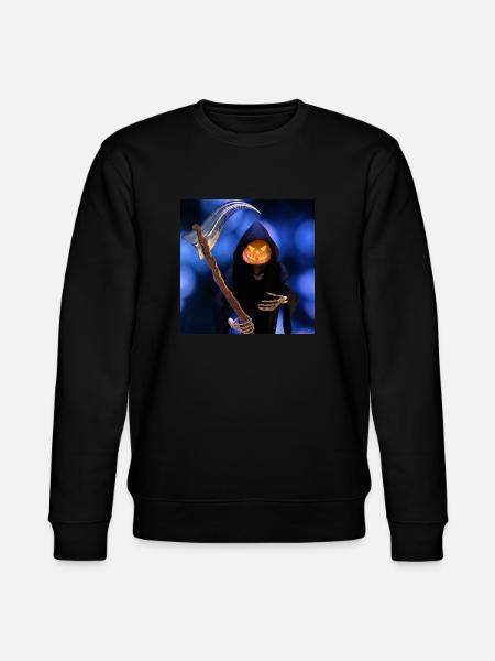 Der Sensenmann zu Halloween - Stanley/Stella Unisex Bio-Sweatshirt CHANGER - Schwarz