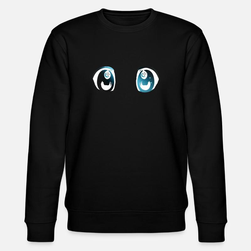 Funkelnde Anime-Augen - Stanley/Stella Unisex Bio-Sweatshirt CHANGER  - Schwarz