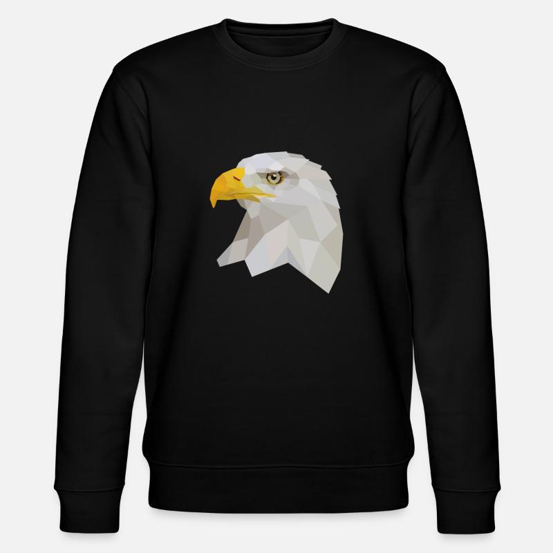 bald eagle - Stanley/Stella CHANGER Unisex Organic Sweatshirt - black