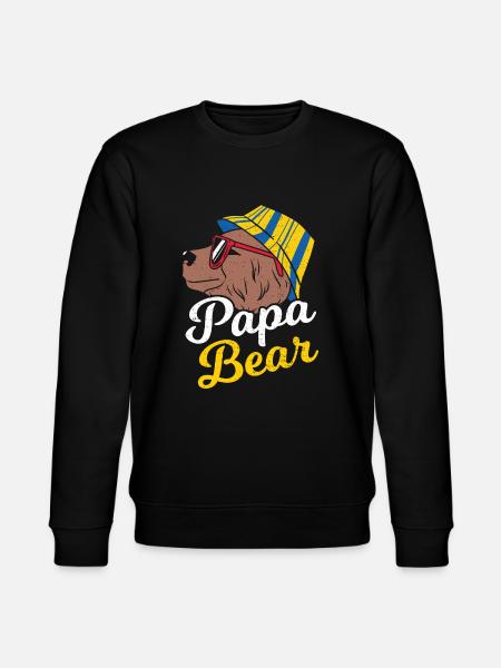 Papa Bear - Papa - Stanley/Stella CHANGER Unisex Organic Sweatshirt - black