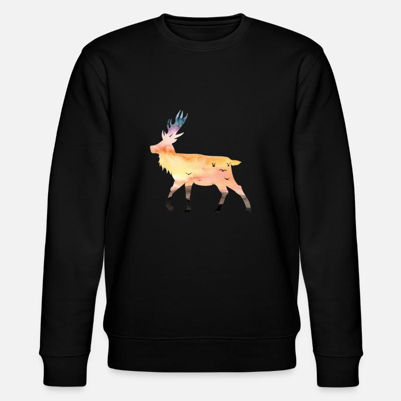 Cerf - Sweat bio CHANGER Stanley/Stella Unisexe - noir