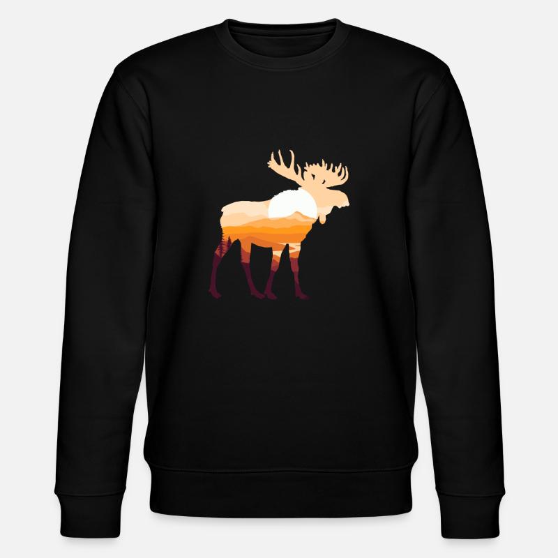 Moose - Stanley/Stella CHANGER Unisex Organic Sweatshirt - black