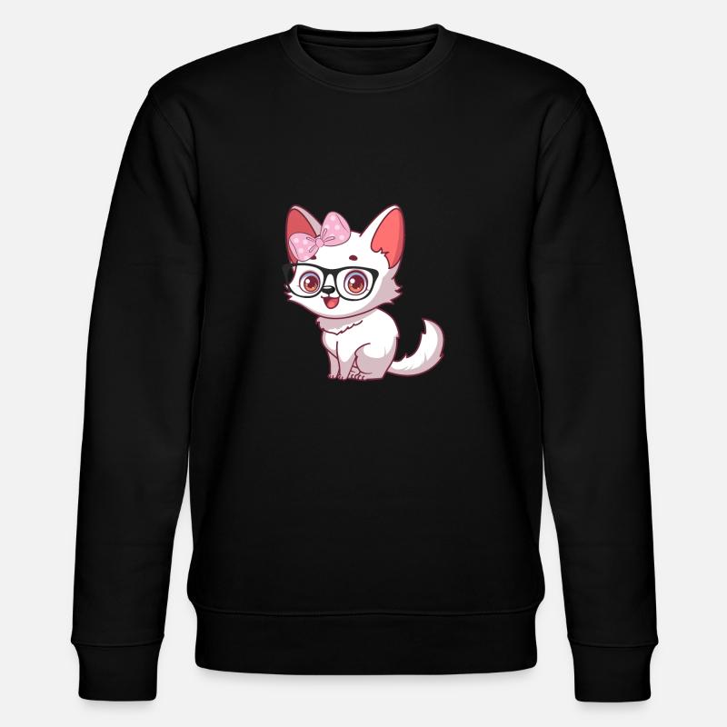 Cute arctic fox - Stanley/Stella CHANGER Unisex Organic Sweatshirt - black
