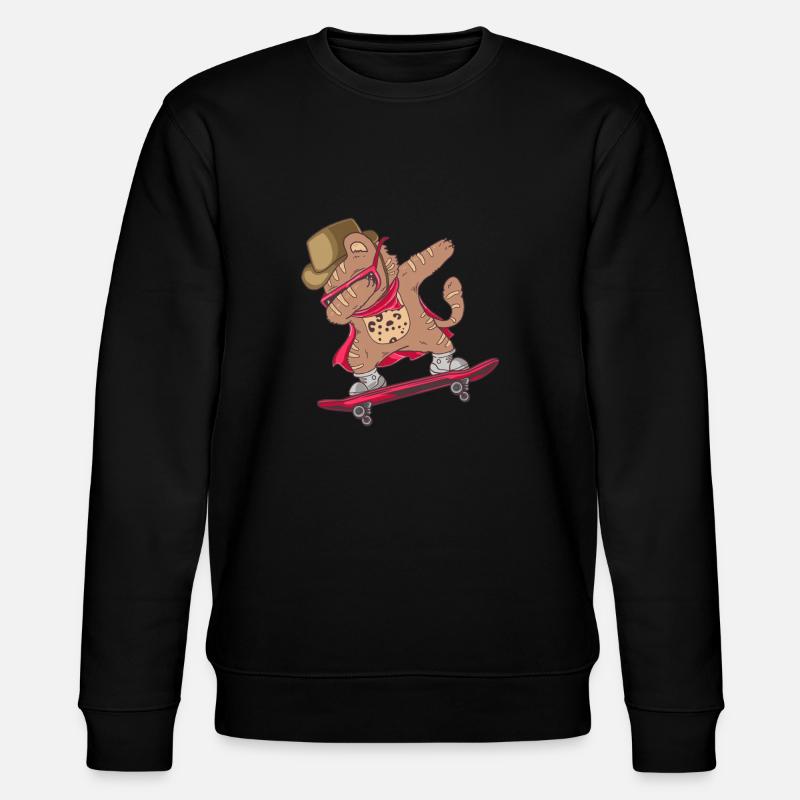 Ocelot skating - Stanley/Stella CHANGER Unisex Organic Sweatshirt - black