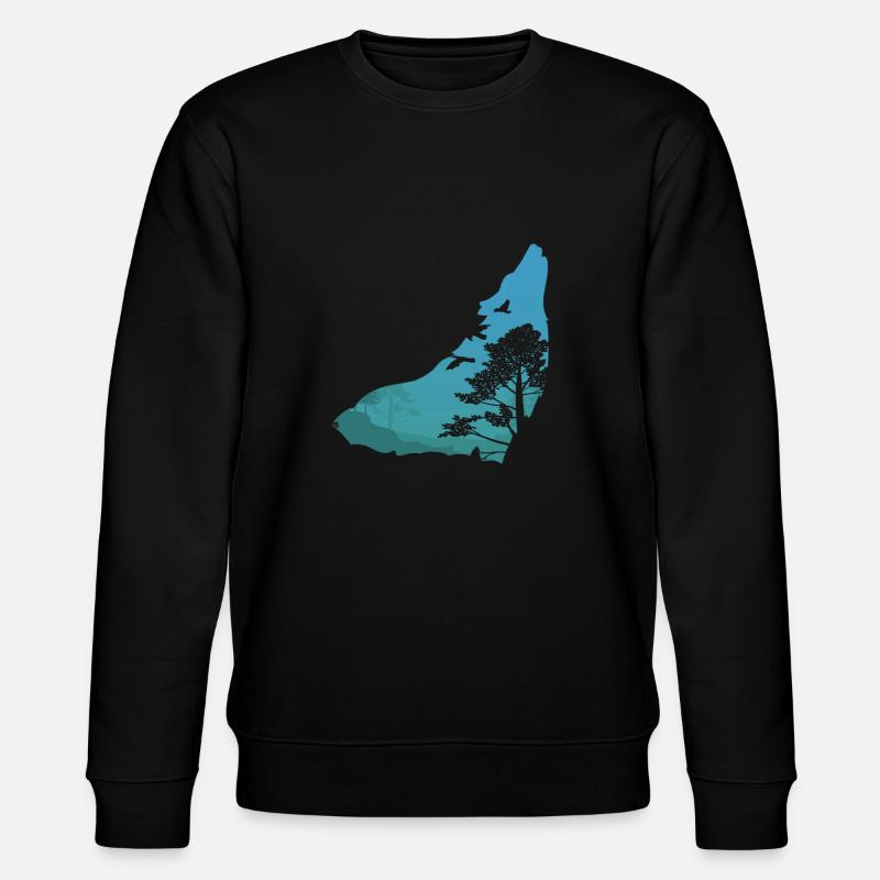 Loup - Sweat bio CHANGER Stanley/Stella Unisexe - noir
