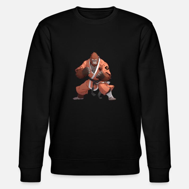 Orang-outan de judo - Sweat bio CHANGER Stanley/Stella Unisexe - noir