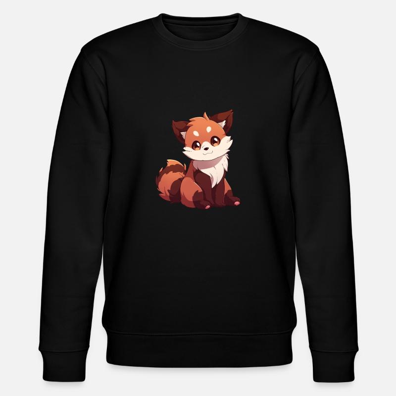 Roter Panda - Stanley/Stella Unisex Bio-Sweatshirt CHANGER  - Schwarz